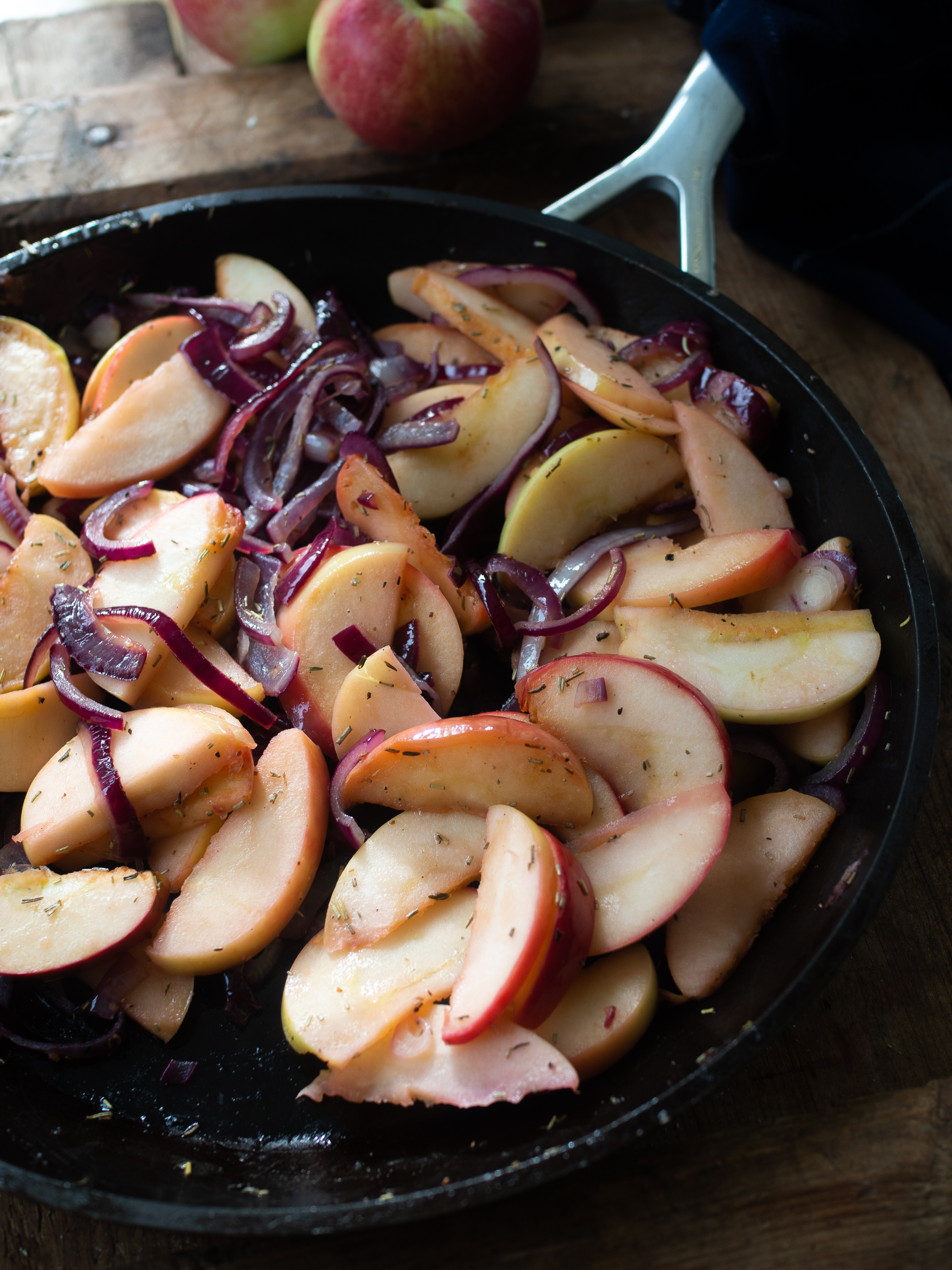 Slow-Roasted Lamb Shoulder and Cabbage with Pan-Fried Apples