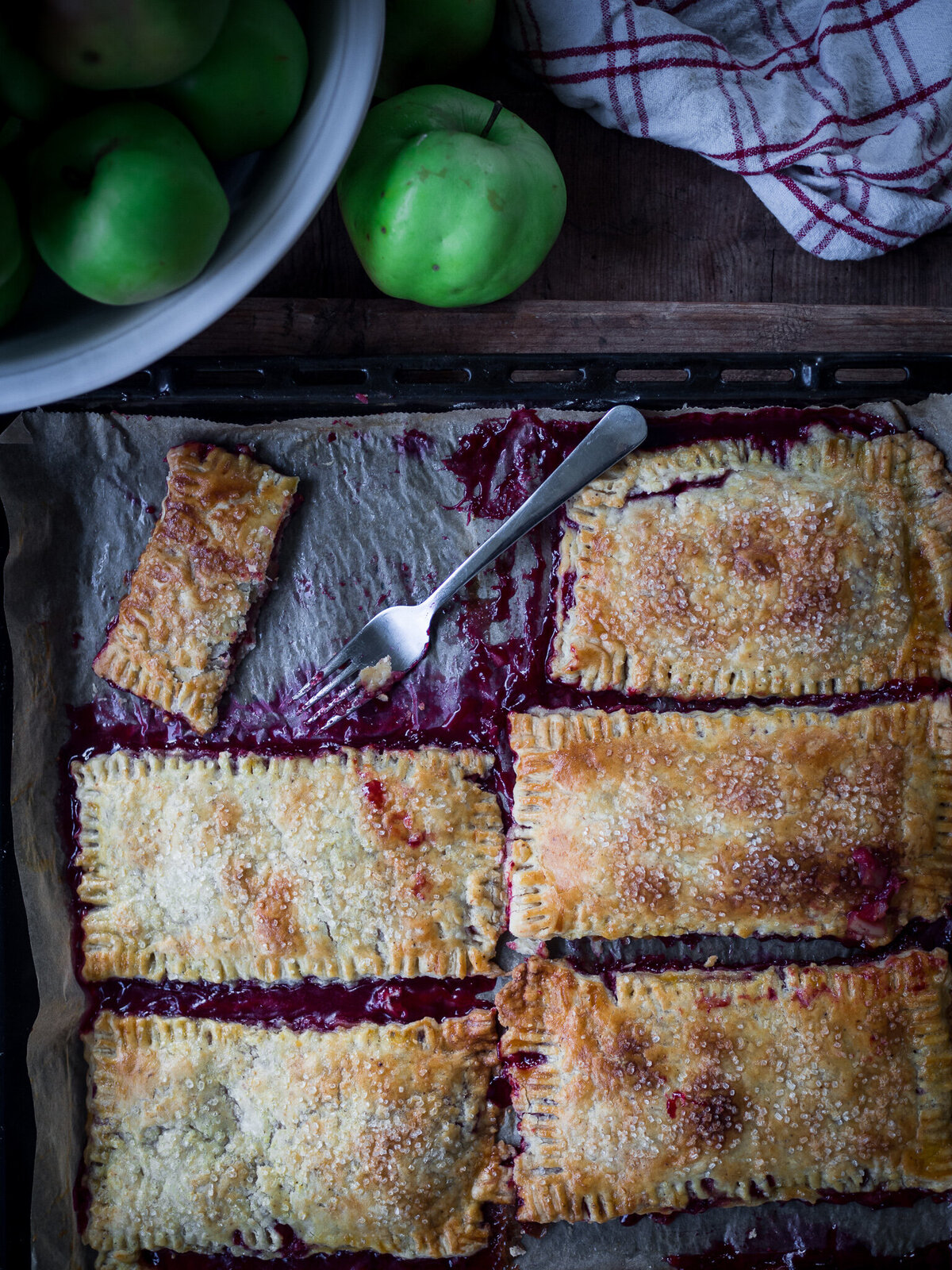 RusticAppleLingonberryHandPies